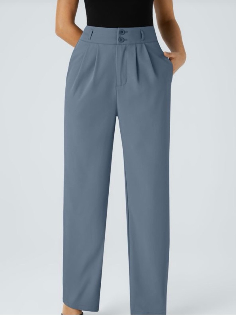 Halara Flex™ High Waisted Leg Work Pants - Coronet Blue Petite szM